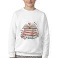 All Booked For Valentines Book Lover Romance Youth Crewneck Sweatshirt