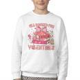 All Booked For Valentines Book Lovers Teacher Kid Valentines Youth Crewneck Sweatshirt