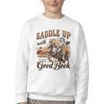 Bookish Retro Western Cowgirl Texas Book Lover Novel Reader Youth Crewneck Sweatshirt Bookish Retro Western Cowgirl Texas Book Lover Novel Reader Youth Crewneck Sweatshirt