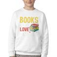 Books Are My Love Language Stack Youth Crewneck Sweatshirt