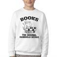 Books The Original Handheld Device Book Lover Youth Crewneck Sweatshirt