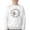 I Like My Books Spicy And My Coffee Icy Books Booktok Youth Crewneck Sweatshirt I Like My Books Spicy And My Coffee Icy Books Booktok Youth Crewneck Sweatshirt