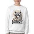 Booktrovert Raccoon Reading And Coffee For Book Lover Youth Crewneck Sweatshirt Booktrovert Raccoon Reading And Coffee For Book Lover Youth Crewneck Sweatshirt