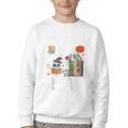 Carve Out Time To Read Halloween Ghost Books Raglan Baseball Tee Youth Crewneck Sweatshirt