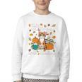 Cat Fall In Love With Reading Book Lover Autumn Youth Crewneck Sweatshirt Cat Fall In Love With Reading Book Lover Autumn Youth Crewneck Sweatshirt