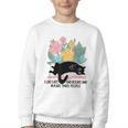 Cat Meme I Like Cats And Books And Maybe Three People Youth Crewneck Sweatshirt