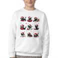 Cat Reading Books Lover Christmas Cat Lover Xmas Youth Crewneck Sweatshirt