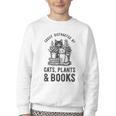 Cats Plants And Books Shirt Plant Lover Gardening Youth Crewneck Sweatshirt Cats Plants And Books Shirt Plant Lover Gardening Youth Crewneck Sweatshirt