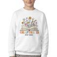 Chapter 12 Years Old 12th Birthday Wildflower Book Lover Youth Crewneck Sweatshirt Chapter 12 Years Old 12th Birthday Wildflower Book Lover Youth Crewneck Sweatshirt