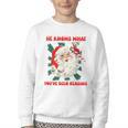 Christmas Bookish He Knows What You'Ve Been Reading Women Youth Crewneck Sweatshirt Christmas Bookish He Knows What You'Ve Been Reading Women Youth Crewneck Sweatshirt
