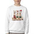 Christmas Three Llamas Reading Reading Books Llama Lover Youth Crewneck Sweatshirt Christmas Three Llamas Reading Reading Books Llama Lover Youth Crewneck Sweatshirt