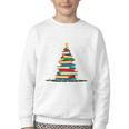 Christmas Tree Of Books Holiday Youth Crewneck Sweatshirt