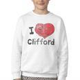 Clifford The Big Red Dog I Heart Clifford Childrens Books Youth Crewneck Sweatshirt Clifford The Big Red Dog I Heart Clifford Childrens Books Youth Crewneck Sweatshirt
