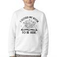 I Closed My Book To Be Here Book Lover Floral Reading Woman Youth Crewneck Sweatshirt I Closed My Book To Be Here Book Lover Floral Reading Woman Youth Crewneck Sweatshirt