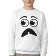 Creepy Face Carrot Halloween Book Character Costume Youth Crewneck Sweatshirt Creepy Face Carrot Halloween Book Character Costume Youth Crewneck Sweatshirt