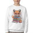 Cute Fox Read More Be Kind Stay Weird Reader Geek Book Lover Youth Crewneck Sweatshirt Cute Fox Read More Be Kind Stay Weird Reader Geek Book Lover Youth Crewneck Sweatshirt