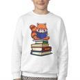 Cute Kawaii Kids Reading Books Glasses Red Panda Lover Youth Crewneck Sweatshirt Cute Kawaii Kids Reading Books Glasses Red Panda Lover Youth Crewneck Sweatshirt