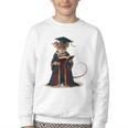 Cute Mouse Reading Book Graduation Youth Crewneck Sweatshirt Cute Mouse Reading Book Graduation Youth Crewneck Sweatshirt