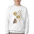 Cute Reading Cat With Kitten Dandelion Flowers Book Lover Youth Crewneck Sweatshirt Cute Reading Cat With Kitten Dandelion Flowers Book Lover Youth Crewneck Sweatshirt