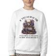 Dark Romance Merch I Put Down My Book Lover Spicy Skeleton Youth Crewneck Sweatshirt