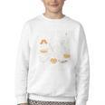 Dead Set On Reading Skeleton Halloween Book Lover Youth Crewneck Sweatshirt