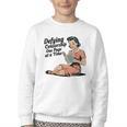 Defying Censorship One Page At a Time Read Banned Books Youth Crewneck Sweatshirt