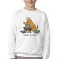 Dog Cooking The Books Youth Crewneck Sweatshirt