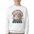 Easily Distracted By Books Read Goose Lover Bookworm Reading Youth Crewneck Sweatshirt Easily Distracted By Books Read Goose Lover Bookworm Reading Youth Crewneck Sweatshirt