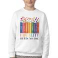 Equality Hurts No One LGBTQ Pride Books And Flowers Youth Crewneck Sweatshirt Equality Hurts No One LGBTQ Pride Books And Flowers Youth Crewneck Sweatshirt