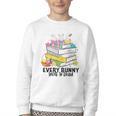 Every Bunny Loves To Read Easter Cute Reading Books Lover Youth Crewneck Sweatshirt