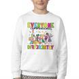 Everyone Communicates Differently Book Teacher Outfit Youth Crewneck Sweatshirt