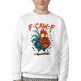 F-Caw-F Rooster F Awk F Chicken Coffee Romance Books Lover Youth Crewneck Sweatshirt