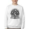 In My Fantasy Era Books Dragon & Moon Bookish Bookworm Youth Crewneck Sweatshirt