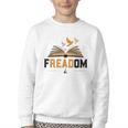 Freadom Anti Banned Books Lovers Reading Librarian Bookworm Youth Crewneck Sweatshirt Freadom Anti Banned Books Lovers Reading Librarian Bookworm Youth Crewneck Sweatshirt