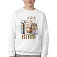Girl Read Your Bible Christian Faith Jesus Book Youth Crewneck Sweatshirt