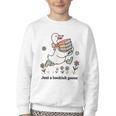 Goose With Books Cute Bookworm Reader Youth Crewneck Sweatshirt