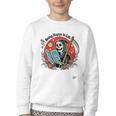 Grim Reaper Reads a Book Youth Crewneck Sweatshirt