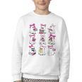 Halloween Pink Ghost Read More Books Spooky Boo Teacher Kids Youth Crewneck Sweatshirt
