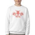 Horny Bull Romance Reader Shirt Spicy Books Bull Pun Youth Crewneck Sweatshirt