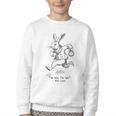 I'm Late I'm Late Rabbit From Alice Wonderland Book Youth Crewneck Sweatshirt I'm Late I'm Late Rabbit From Alice Wonderland Book Youth Crewneck Sweatshirt