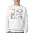 It’s a Good Day To Read a Book Lovers Library Reading Women Youth Crewneck Sweatshirt
