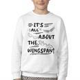 It's All About The Wingspan For Book Lover Youth Crewneck Sweatshirt