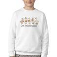 Just a Bookish Goose Cute Reading Geese For Book Fanatics Youth Crewneck Sweatshirt Just a Bookish Goose Cute Reading Geese For Book Fanatics Youth Crewneck Sweatshirt