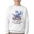 Just One More Chapter Book Dragon Reading Book Lover Bookish Youth Crewneck Sweatshirt Just One More Chapter Book Dragon Reading Book Lover Bookish Youth Crewneck Sweatshirt