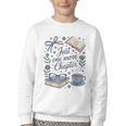 Just One More Chapter Book Lover Reading Quote Youth Crewneck Sweatshirt