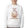 Just One More Chapter Book Lovers Floral Youth Crewneck Sweatshirt