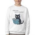 Just One More Chapter Bookworm Cat Book Lover Youth Crewneck Sweatshirt