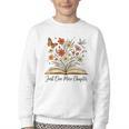 Just One More Chapter Open Book Flowers Youth Crewneck Sweatshirt Just One More Chapter Open Book Flowers Youth Crewneck Sweatshirt