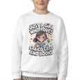 Kawaii Cat And Books Just A Girl Who Loves Both Youth Crewneck Sweatshirt