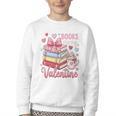 Librarian Books Are My Valentine Teacher Valentines Teach Youth Crewneck Sweatshirt